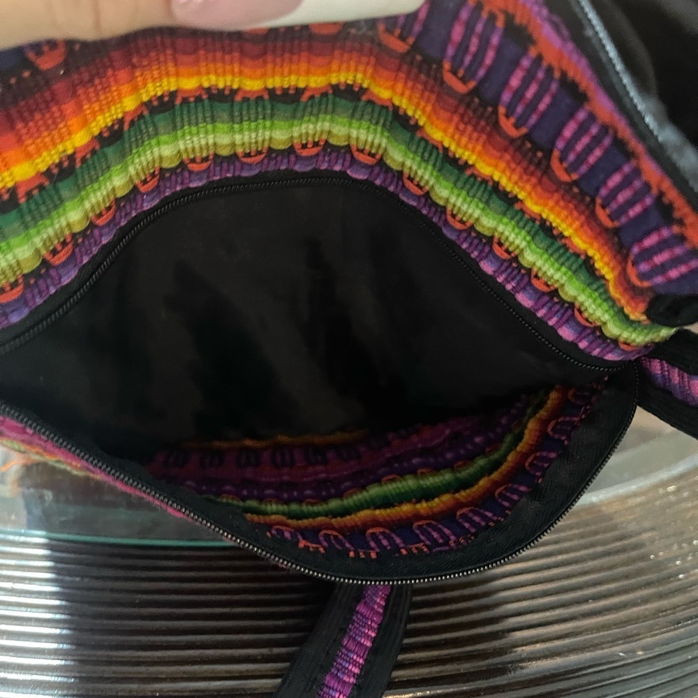 Guatemalan Ethnic Boho Hippie Embroidered Crossbody Bag Purse with Fringe NWT​​​ - Picture 5 of 6